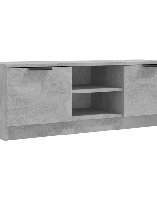 Încărcați imaginea în vizualizatorul Galerie, Comodă TV, gri beton, 102x35x36,5 cm, lemn prelucrat Lando - Lando
