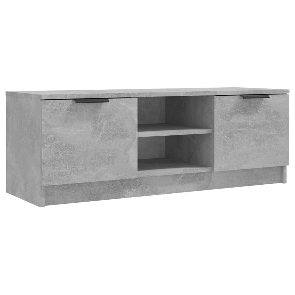 Comodă TV, gri beton, 102x35x36,5 cm, lemn prelucrat Lando - Lando