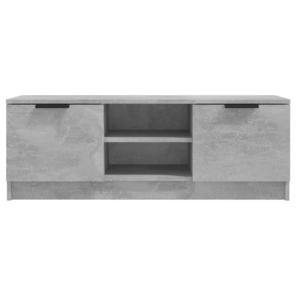 Comodă TV, gri beton, 102x35x36,5 cm, lemn prelucrat Lando - Lando