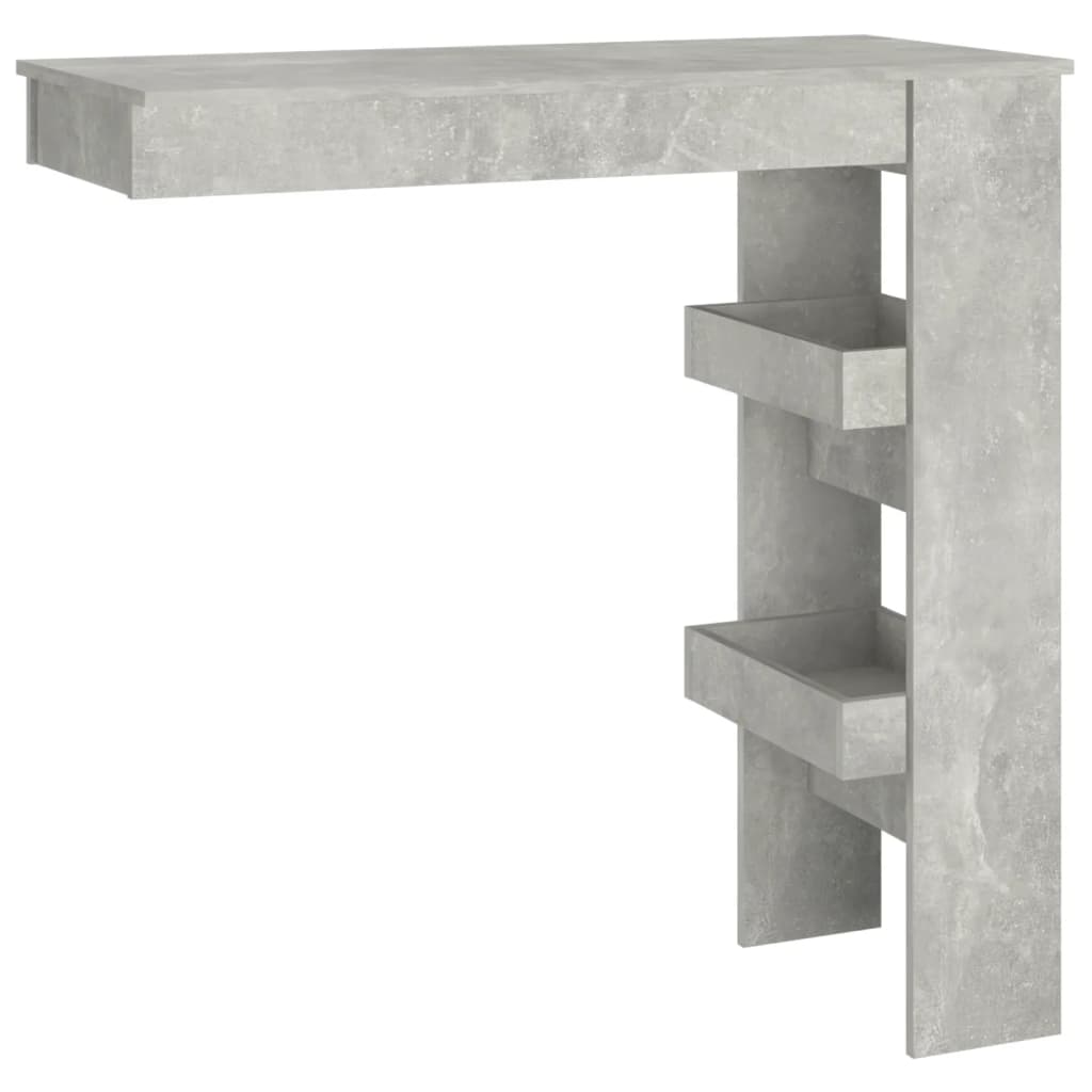 Masă bar de perete gri beton 102x45x103,5 cm lemn compozit - Lando