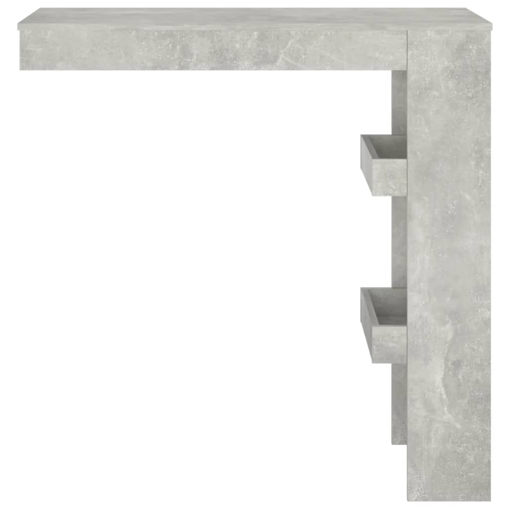 Masă bar de perete gri beton 102x45x103,5 cm lemn compozit - Lando