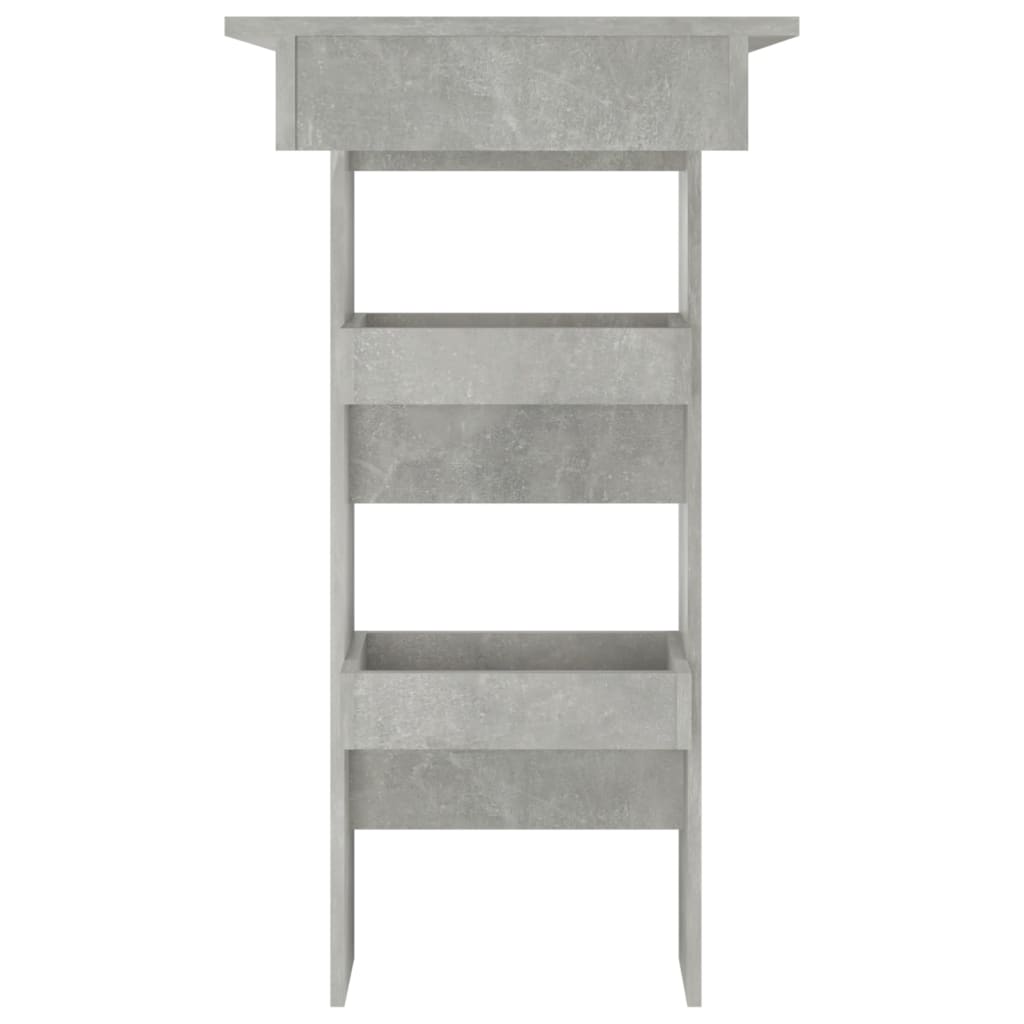 Masă bar de perete gri beton 102x45x103,5 cm lemn compozit - Lando