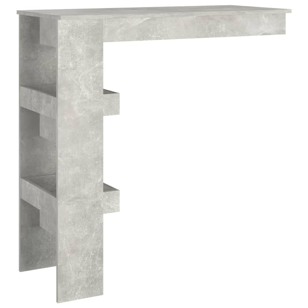 Masă bar de perete gri beton 102x45x103,5 cm lemn compozit - Lando