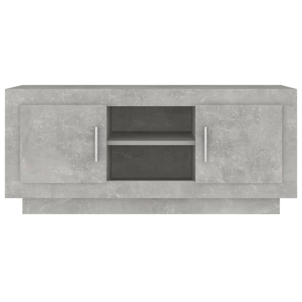 Comodă TV, gri beton, 102x35x45 cm, lemn prelucrat Lando - Lando