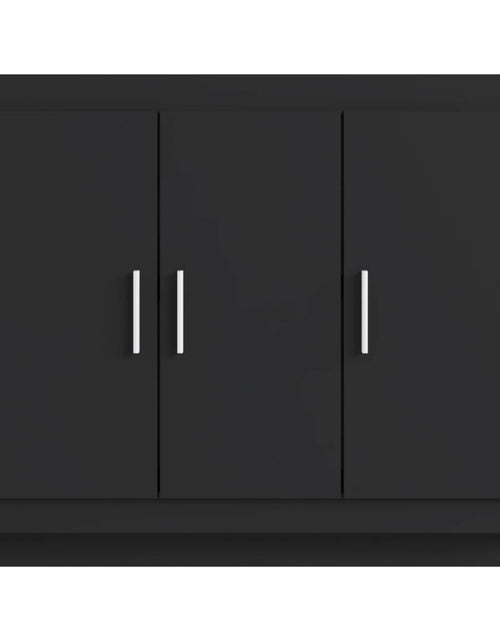 Загрузите изображение в средство просмотра галереи, Servantă, negru, 92x35x75 cm, lemn compozit Lando - Lando

