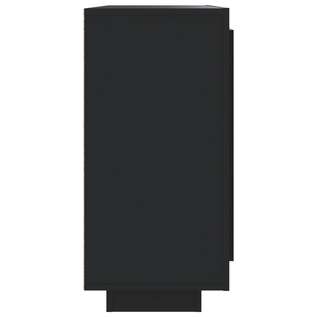 Servantă, negru, 92x35x75 cm, lemn compozit Lando - Lando