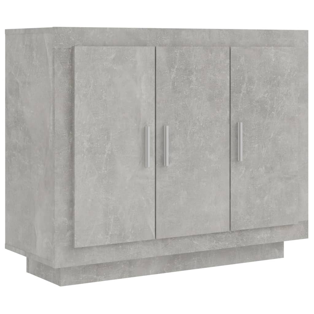 Servantă, gri beton, 92x35x75 cm, lemn compozit Lando - Lando