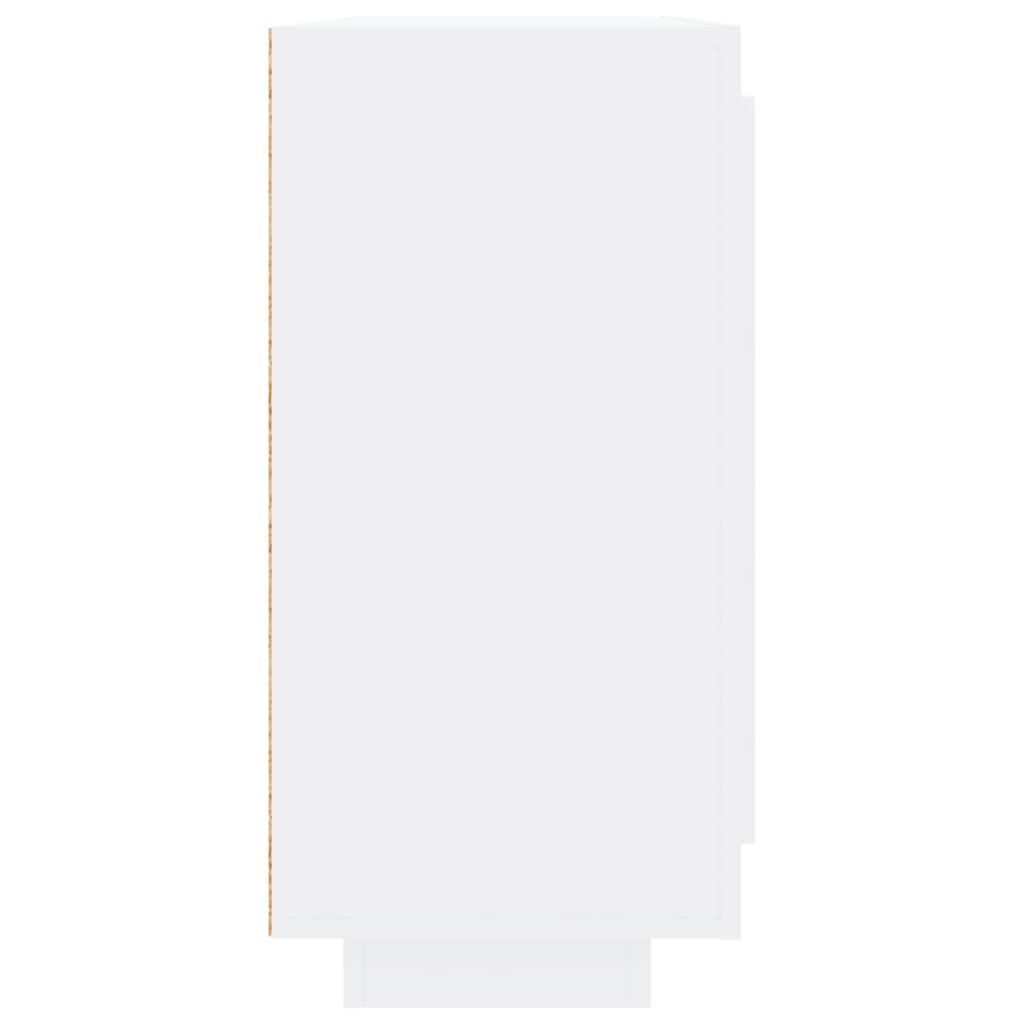 Servantă, alb extralucios, 92x35x75 cm, lemn compozit - Lando