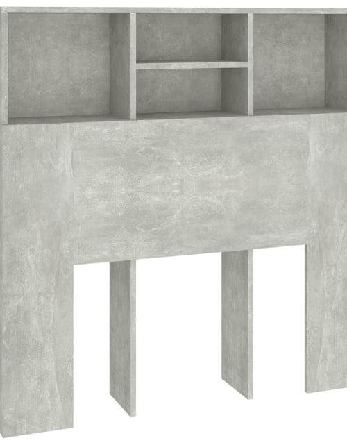 Загрузите изображение в средство просмотра галереи, Tăblie de pat cu dulap, gri beton, 100x19x103,5 cm - Lando
