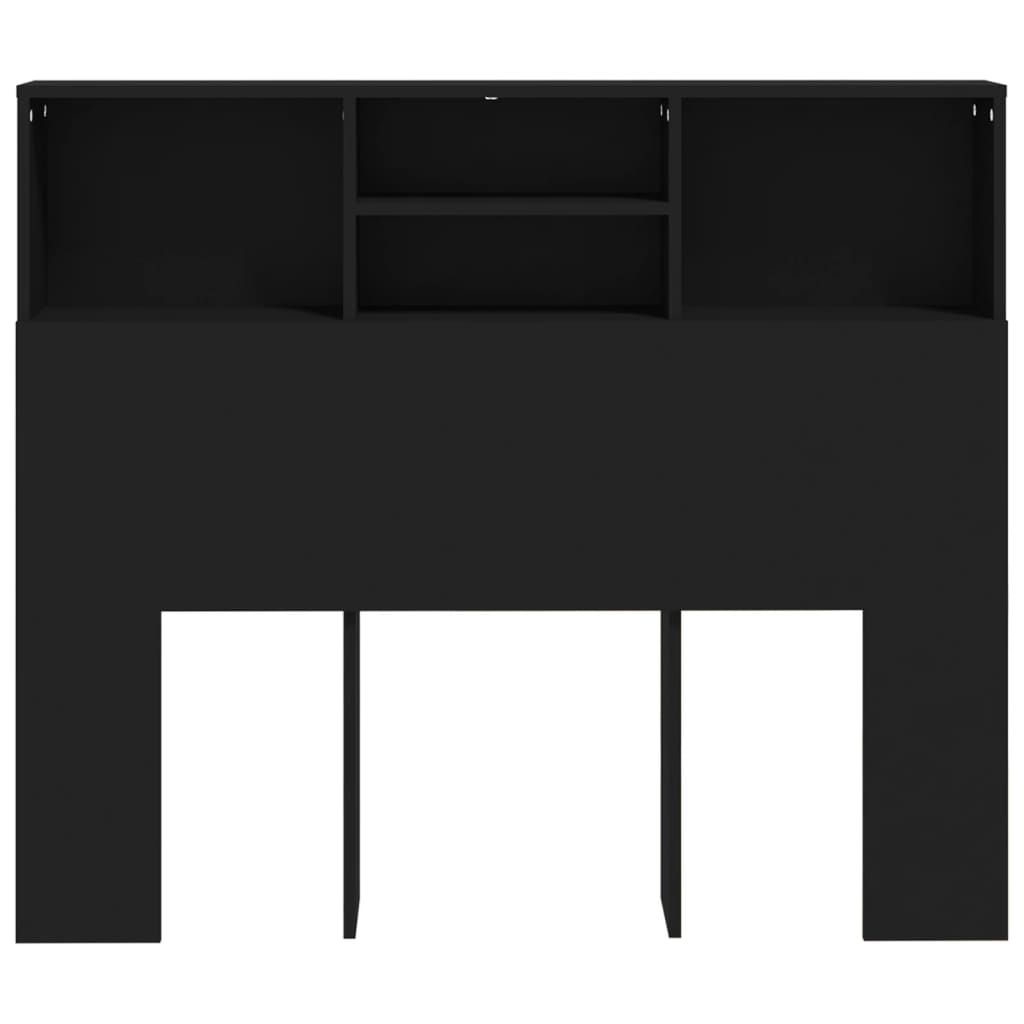 Tăblie de pat cu dulap, negru, 120x19x103,5 cm - Lando