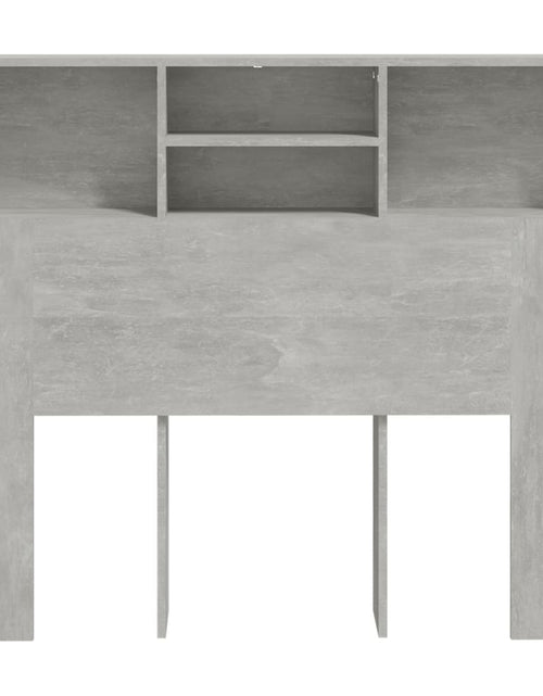 Загрузите изображение в средство просмотра галереи, Tăblie de pat cu dulap, gri beton, 120x19x103,5 cm - Lando

