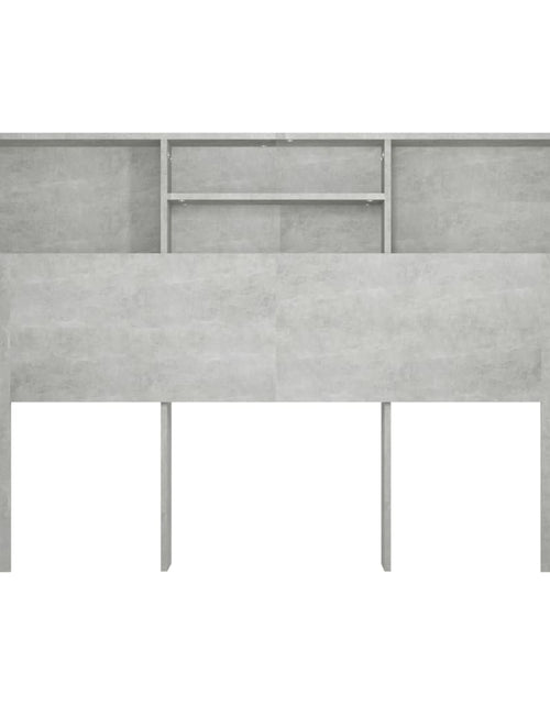Încărcați imaginea în vizualizatorul Galerie, Tăblie de pat cu dulap, gri beton, 160x19x103,5 cm - Lando
