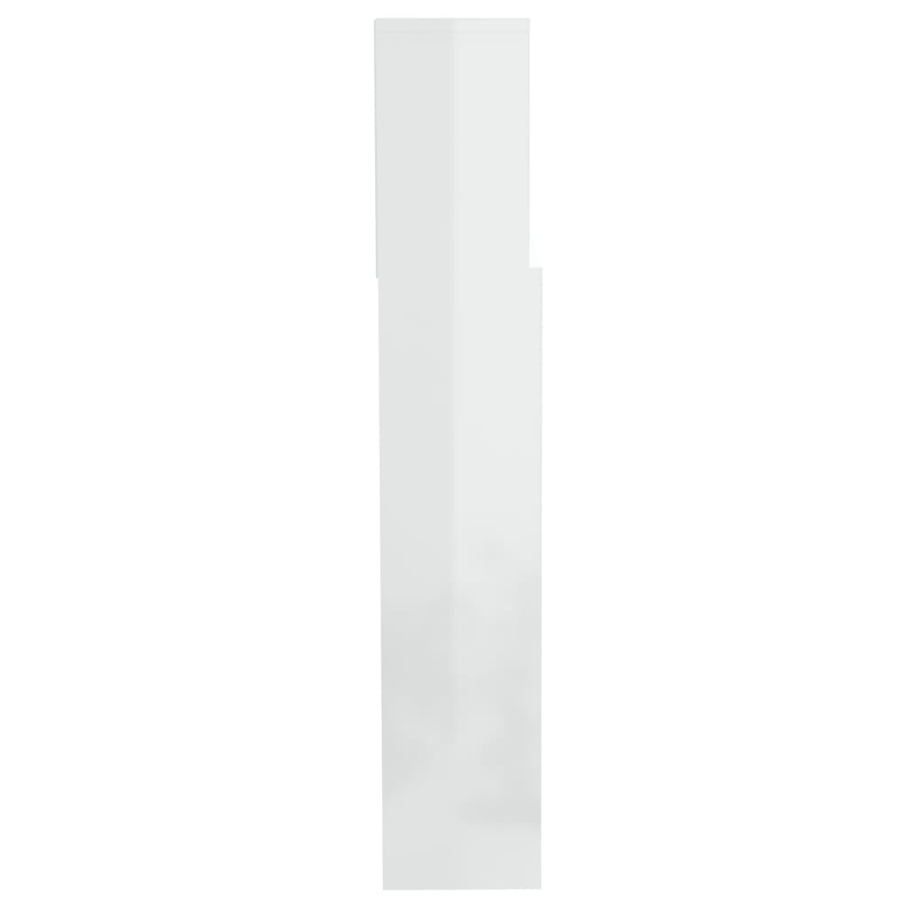 Dulap tăblie, alb extralucios, 200x19x103,5 cm - Lando