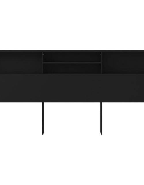 Încărcați imaginea în vizualizatorul Galerie, Dulap tăblie, negru, 220x19x103,5 cm - Lando
