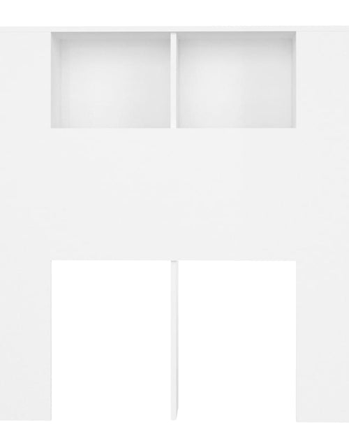 Încărcați imaginea în vizualizatorul Galerie, Tăblie de pat cu dulap, alb, 100x18,5x104,5 cm - Lando
