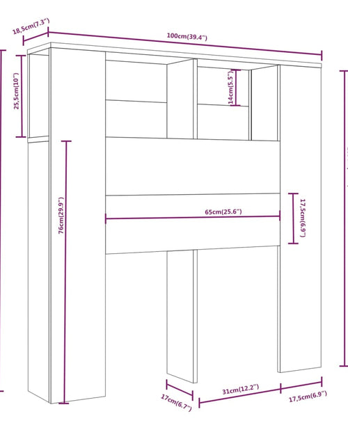 Загрузите изображение в средство просмотра галереи, Tăblie de pat cu dulap, alb, 100x18,5x104,5 cm - Lando
