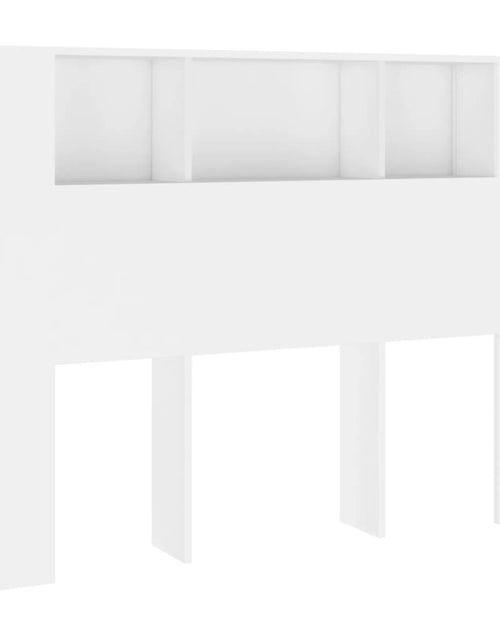 Загрузите изображение в средство просмотра галереи, Tăblie de pat cu dulap, alb, 140x18,5x104,5 cm - Lando
