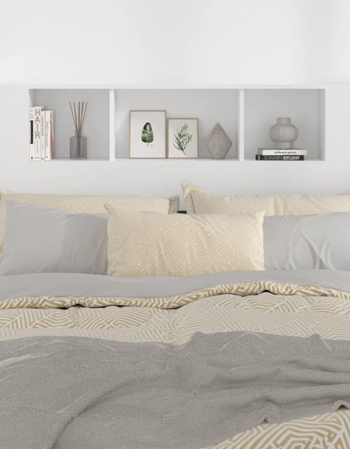 Încărcați imaginea în vizualizatorul Galerie, Tăblie de pat cu dulap, alb, 140x18,5x104,5 cm - Lando
