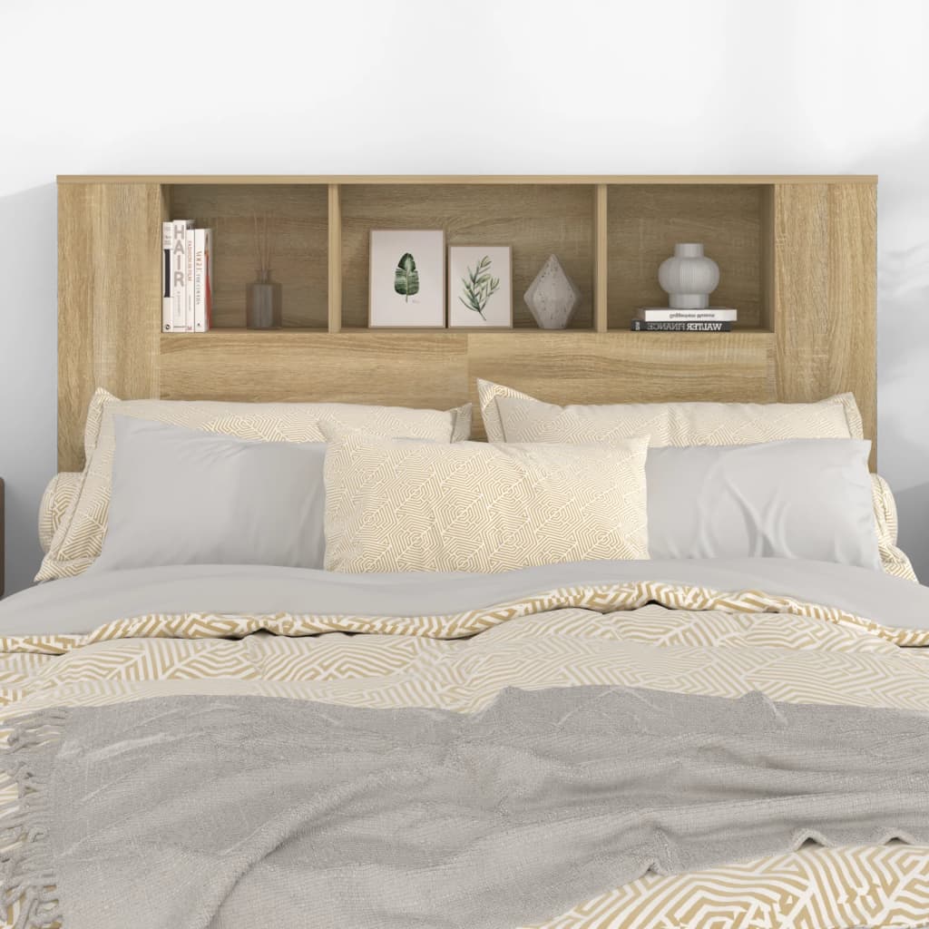 Tăblie de pat cu dulap, stejar sonoma, 140x18,5x104,5 cm - Lando