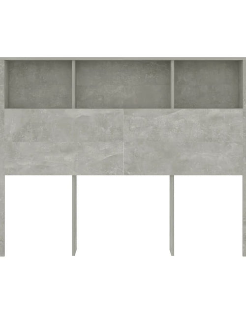 Загрузите изображение в средство просмотра галереи, Tăblie de pat cu dulap, gri beton, 160x18,5x104,5 cm - Lando
