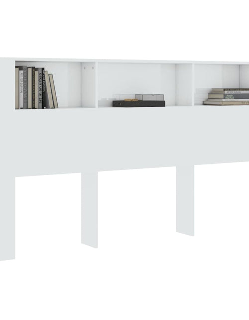 Încărcați imaginea în vizualizatorul Galerie, Dulap tăblie, alb extralucios, 200x18,5x104,5 cm - Lando

