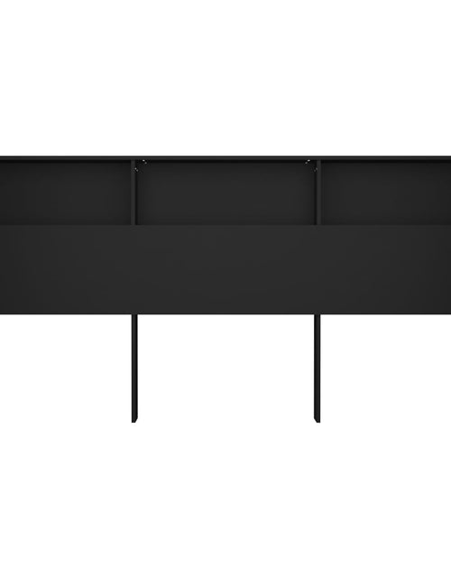 Încărcați imaginea în vizualizatorul Galerie, Tăblie de pat cu dulap, negru, 220x18,5x104,5 cm - Lando
