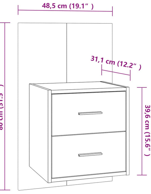 Загрузите изображение в средство просмотра галереи, Noptieră de perete, stejar maro - Lando
