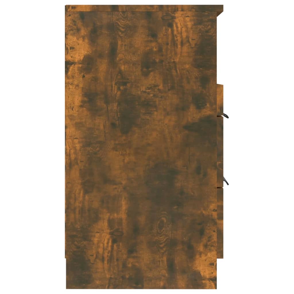 Noptiere de perete, 2 buc., stejar fumuriu, lemn prelucrat - Lando