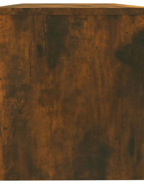 Încărcați imaginea în vizualizatorul Galerie, Comodă TV, stejar fumuriu, 80x35x36,5 cm, lemn prelucrat Lando - Lando
