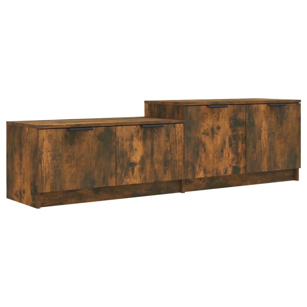 Comodă TV, stejar fumuriu, 158,5x36x45 cm, lemn prelucrat Lando - Lando