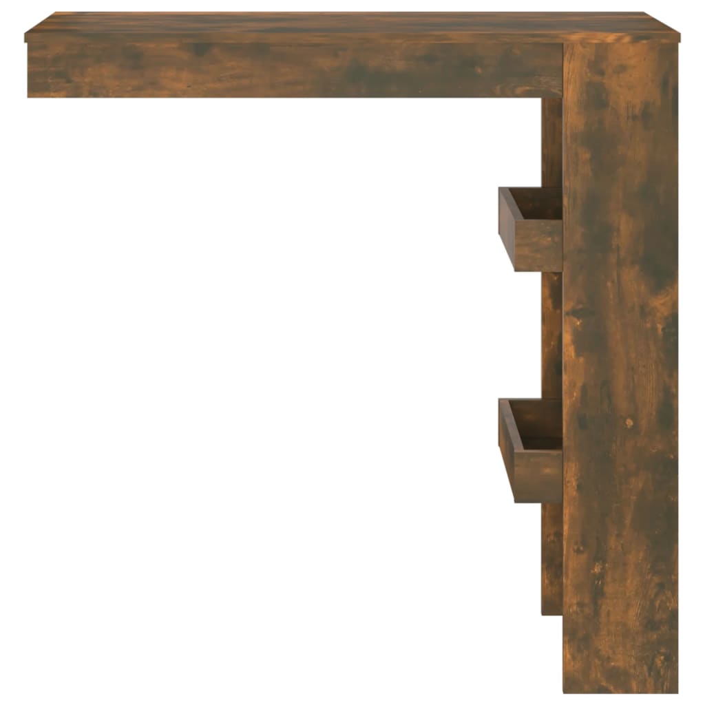 Masă bar de perete stejar fumuriu 102x45x103,5 cm lemn compozit - Lando