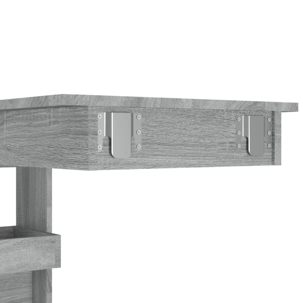 Masă bar de perete gri sonoma 102x45x103,5 cm lemn compozit - Lando