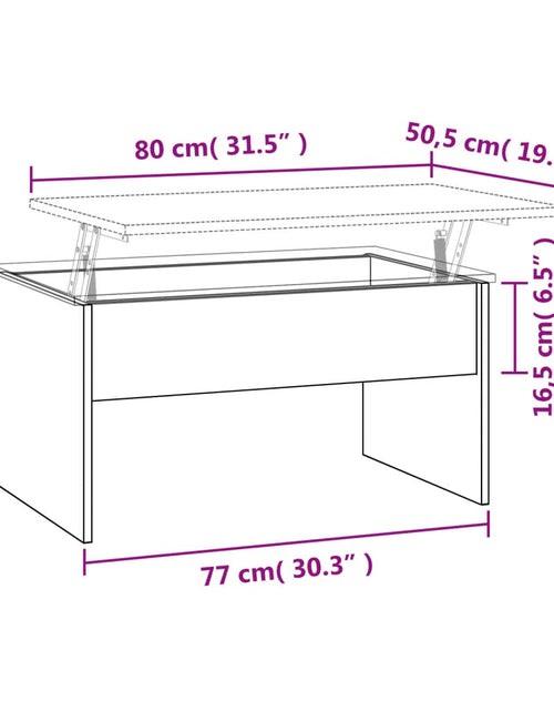 Загрузите изображение в средство просмотра галереи, Măsuță de cafea, stejar sonoma, 80x50,5x41,5 cm, lemn compozit Lando - Lando

