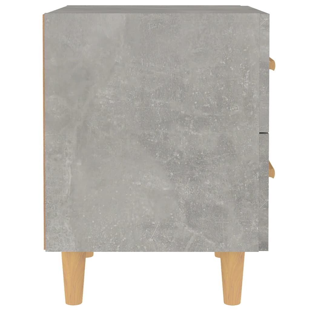 Noptiere, 2 buc., gri beton, 40x35x47,5 cm - Lando