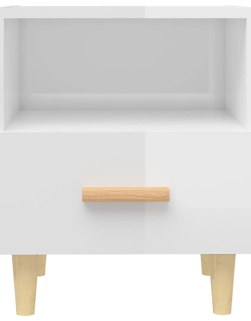 Încărcați imaginea în vizualizatorul Galerie, Noptiere, 2 buc., alb extralucios, 40x35x47 cm - Lando
