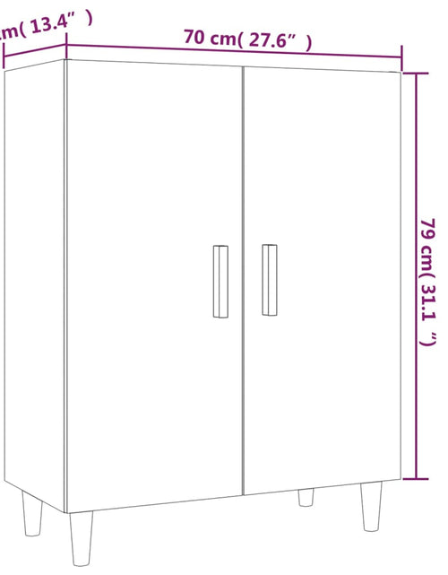 Загрузите изображение в средство просмотра галереи, Servantă, alb, 70x34x90 cm, lemn prelucrat Lando - Lando
