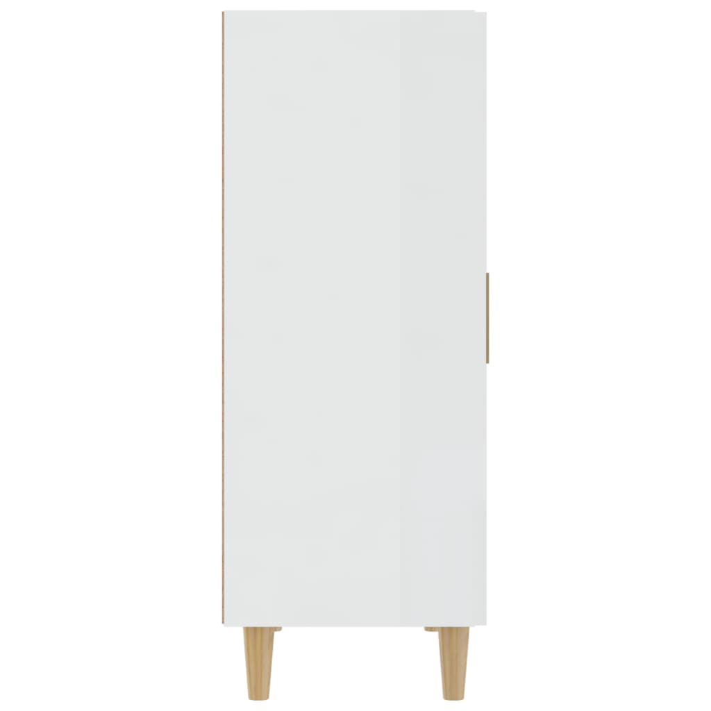 Servantă, alb extralucios, 70x34x90 cm, lemn prelucrat - Lando