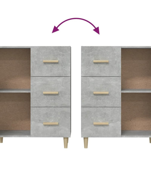 Загрузите изображение в средство просмотра галереи, Servantă, gri beton, 69,5x34x90 cm, lemn prelucrat Lando - Lando
