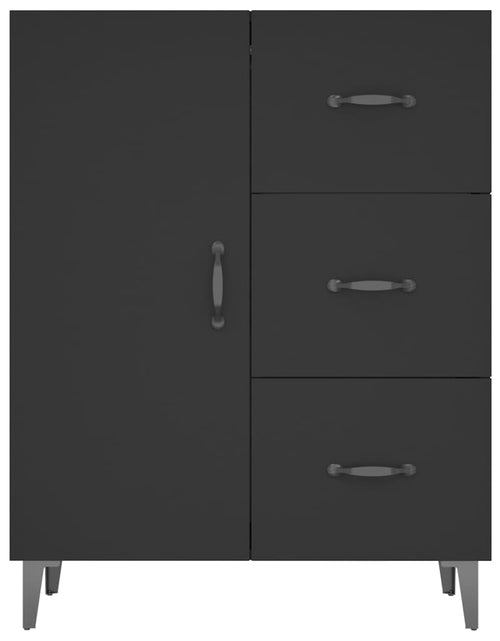 Încărcați imaginea în vizualizatorul Galerie, Servantă, negru, 69,5x34x90 cm, lemn compozit - Lando

