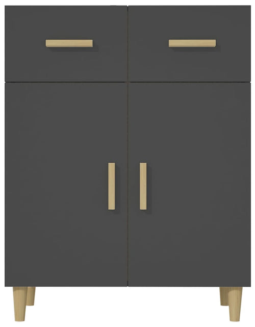 Загрузите изображение в средство просмотра галереи, Servantă, negru, 69,5x34x89 cm, lemn prelucrat - Lando
