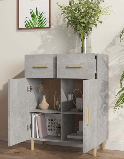 Загрузите изображение в средство просмотра галереи, Măsuță de cafea, gri beton, 69,5x34x89 cm, lemn prelucrat Lando - Lando
