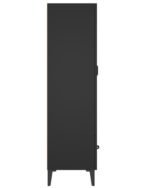 Загрузите изображение в средство просмотра галереи, Dulap înalt, negru, 70x31x115 cm, lemn compozit Lando - Lando

