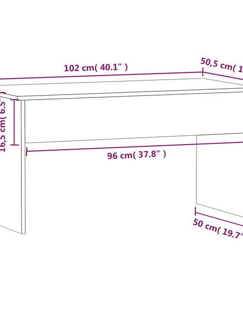 Загрузите изображение в средство просмотра галереи, Măsuță de cafea stejar fumuriu 102x50,5x52,5 cm lemn prelucrat Lando - Lando
