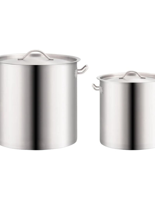 Încărcați imaginea în vizualizatorul Galerie, Set oale de supă, 2 piese, 50/25 L, oțel inoxidabil - Lando
