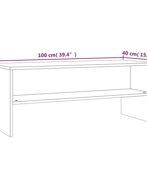 Загрузите изображение в средство просмотра галереи, Comodă TV, stejar maro, 100x40x40 cm, lemn compozit Lando - Lando
