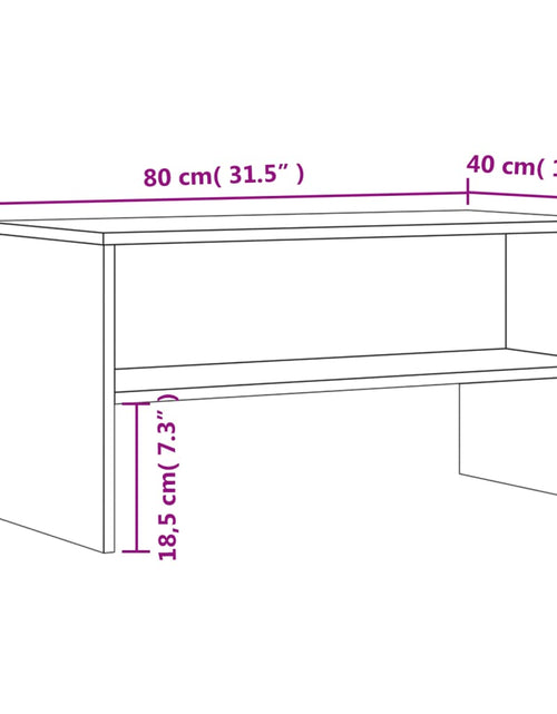 Încărcați imaginea în vizualizatorul Galerie, Comodă TV, stejar fumuriu, 80x40x40 cm, lemn prelucrat - Lando
