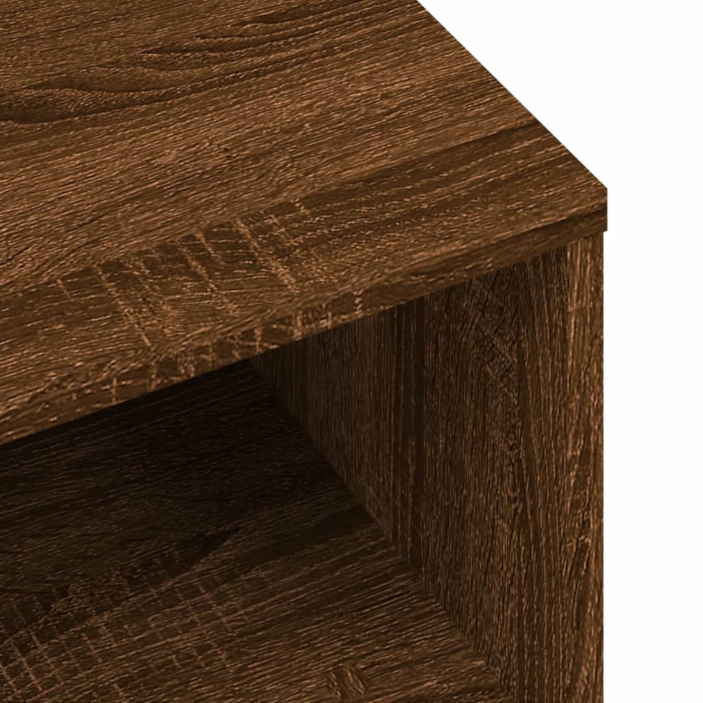 Noptiere, 2 buc., stejar maro, 40x30x30 cm, lemn prelucrat - Lando