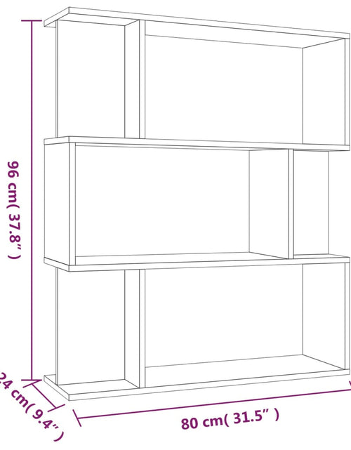 Încărcați imaginea în vizualizatorul Galerie, Bibliotecă/Separator, sonoma gri, 80x24x96cm, lemn prelucrat Lando - Lando
