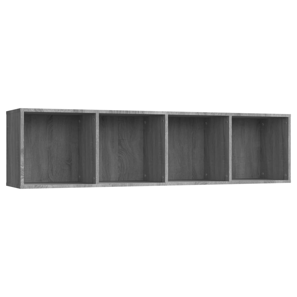 Bibliotecă/dulap TV, gri sonoma, 143x30x36 cm, lemn prelucrat Lando - Lando