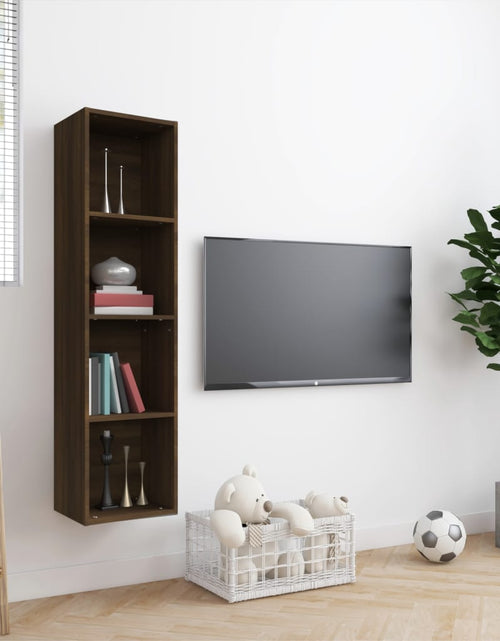 Загрузите изображение в средство просмотра галереи, Bibliotecă/dulap TV stejar maro 143x30x36 cm lemn prelucrat Lando - Lando
